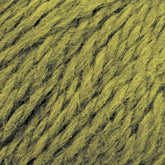 Close-up image of Cascade Eco and Cascade Eco Plus Wool Yarn by Cascade Yarns in green, showing a slightly fuzzy texture. The thick and slightly irregular fibers give the yarn a soft, cozy look. Interwoven strands create a pattern of diagonal lines across the image, making it perfect for felted knitting projects.